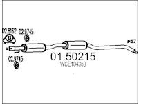 Stredni tlumic vyfuku MTS 01.50215