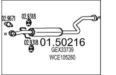 Střední tlumič výfuku MTS 01.50216