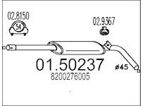 Střední tlumič výfuku MTS 01.50237