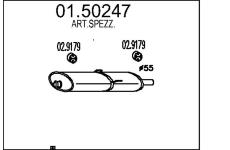 Střední tlumič výfuku MTS 01.50247