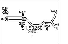 Střední tlumič výfuku MTS 01.50250