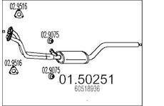 Střední tlumič výfuku MTS 01.50251