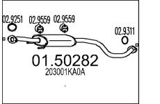 Střední tlumič výfuku MTS 01.50282