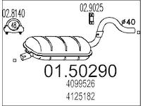 Střední tlumič výfuku MTS 01.50290