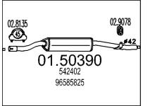 Střední tlumič výfuku MTS 01.50390