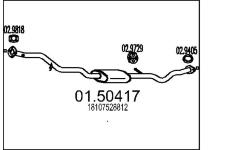 Střední tlumič výfuku MTS 01.50417