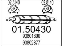 Střední tlumič výfuku MTS 01.50430