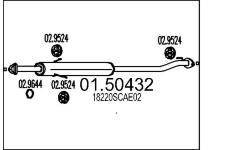 Střední tlumič výfuku MTS 01.50432