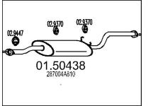 Střední tlumič výfuku MTS 01.50438