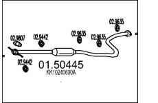 Střední tlumič výfuku MTS 01.50445