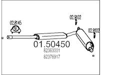 Střední tlumič výfuku MTS 01.50450