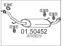 Střední tlumič výfuku MTS 01.50452