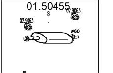 Stredni tlumic vyfuku MTS 01.50455