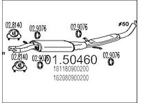 Střední tlumič výfuku MTS 01.50460