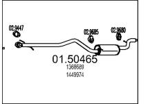 Střední tlumič výfuku MTS 01.50465