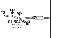 Stredni tlumic vyfuku MTS 01.50498