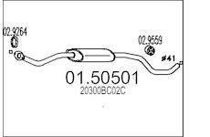 Stredni tlumic vyfuku MTS 01.50501