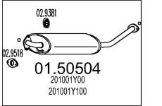 Střední tlumič výfuku MTS 01.50504