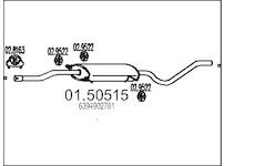 Střední tlumič výfuku MTS 01.50515