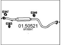 Střední tlumič výfuku MTS 01.50521