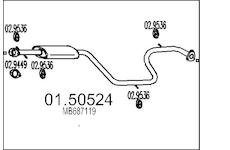 Střední tlumič výfuku MTS 01.50524