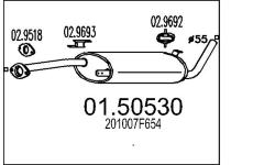 Střední tlumič výfuku MTS 01.50530