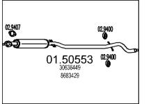 Střední tlumič výfuku MTS 01.50553