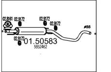 Střední tlumič výfuku MTS 01.50583