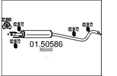 Střední tlumič výfuku MTS 01.50586