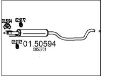 Střední tlumič výfuku MTS 01.50594