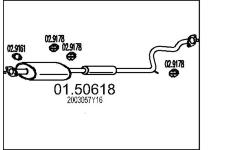 Střední tlumič výfuku MTS 01.50618