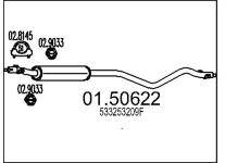 Stredni tlumic vyfuku MTS 01.50622