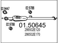 Střední tlumič výfuku MTS 01.50645