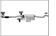 Střední tlumič výfuku MTS 01.50656