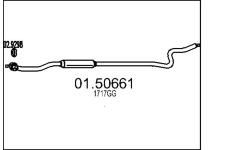 Střední tlumič výfuku MTS 01.50661