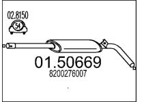 Střední tlumič výfuku MTS 01.50669