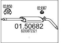Střední tlumič výfuku MTS 01.50682