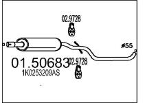 Střední tlumič výfuku MTS 01.50683