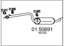 Střední tlumič výfuku MTS 01.50691