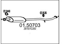 Střední tlumič výfuku MTS 01.50703