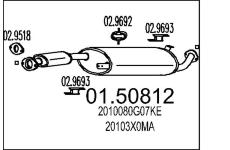 Střední tlumič výfuku MTS 01.50812