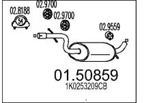 Střední tlumič výfuku MTS 01.50859