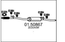 Střední tlumič výfuku MTS 01.50867