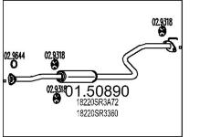 Střední tlumič výfuku MTS 01.50890