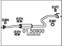 Střední tlumič výfuku MTS 01.50900