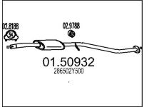 Střední tlumič výfuku MTS 01.50932