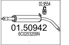 Střední tlumič výfuku MTS 01.50942