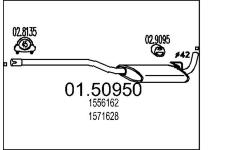 Střední tlumič výfuku MTS 01.50950
