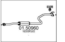 Střední tlumič výfuku MTS 01.50960