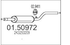 Střední tlumič výfuku MTS 01.50972